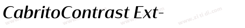CabritoContrast Ext字体转换